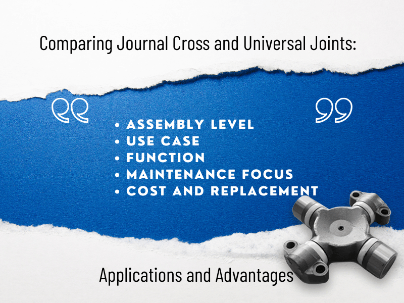 Comparing Journal Cross and Universal Joints: Applications and Advantages